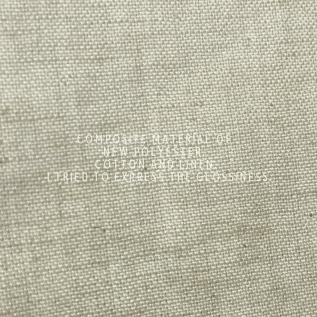 Composite material of
#new #poly #cotton
and
#linen
I tried to express the #glossiness
#gifu
#kawabo
#fabrics
#natural #face